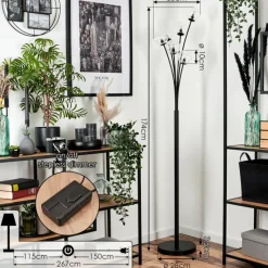 Lampes À Boules-hofstein Lampadaire - Verre 10 cm Bernado Clair, 6 lumières