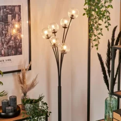 Lampes À Boules-hofstein Lampadaire - Verre 10 cm Bernado Clair, 6 lumières