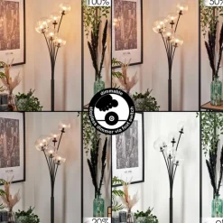 hofstein Lampadaire - Verre 12 cm Bernado Clair, 6 lumières