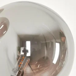 hofstein Lampadaire - Verre 15 cm Bernado Fumé, 3 lumières