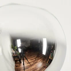 hofstein Lampadaire - Verre 12 cm Bernado Clair, Fumé, 3 lumières