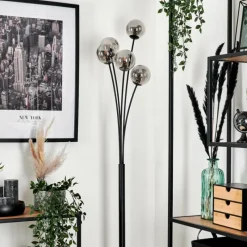 Suspension Verre Fumé-hofstein Lampadaire - Verre 10 cm Bernado Fumé, 5 lumières