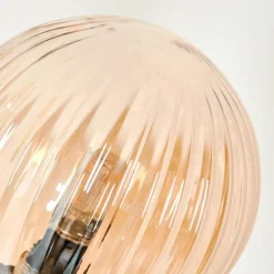 hofstein Lampadaire - Verre 12 cm Bernado Ambre, 5 lumières