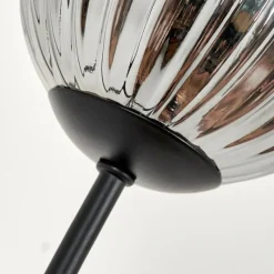 hofstein Lampadaire - Verre 10 cm Bernado Fumé, 3 lumières