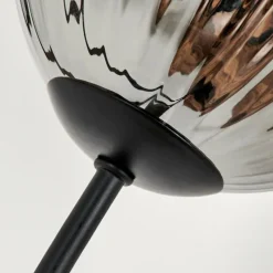 hofstein Lampadaire - Verre 12 cm Bernado Fumé, 3 lumières