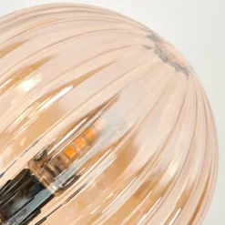 hofstein Lampadaire - Verre 10 cm Bernado Ambre, 3 lumières