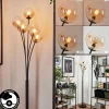 hofstein Lampadaire - Verre 12 cm Bernado Ambre, Clair, 5 lumières