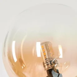 hofstein Lampadaire - Verre 12 cm Bernado Ambre, Clair, 5 lumières