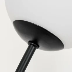 hofstein Lampadaire - Verre 10 cm Bernado Blanc, 5 lumières