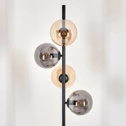 hofstein Lampadaire - Verre 15 cm Gastor Ambre, Fumé, 4 lumières