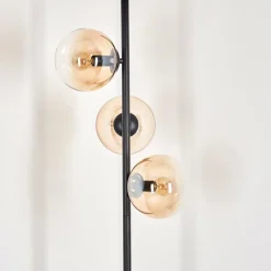 hofstein Lampadaire - Verre 15 cm Gastor Ambre, Clair, 3 lumières