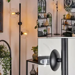 hofstein Lampadaire - Verre 15 cm Gastor Clair, 3 lumières