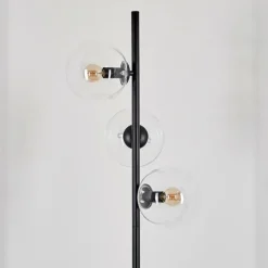 hofstein Lampadaire - Verre 15 cm Gastor Clair, 3 lumières