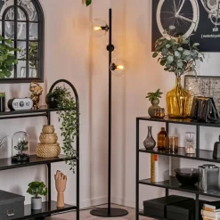 hofstein Lampadaire - Verre 15 cm Gastor Clair, 3 lumières