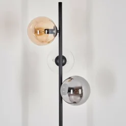 hofstein Lampadaire - Verre 15 cm Gastor Ambre, Clair, Fumé, 3 lumières