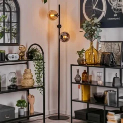 hofstein Lampadaire - Verre 15 cm Gastor Ambre, Clair, Fumé, 3 lumières