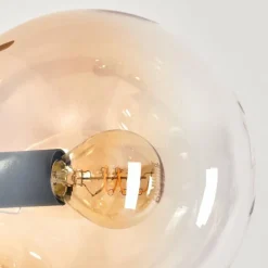 hofstein Lampadaire - Verre 15 cm Gastor Ambre, Clair, 4 lumières