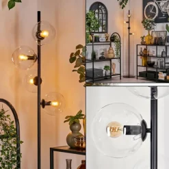 hofstein Lampadaire - Verre 15 cm Gastor Clair, 4 lumières