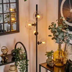 hofstein Lampadaire - Verre 15 cm Gastor Clair, 4 lumières