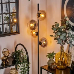 hofstein Lampadaire - Verre 15 cm Gastor Ambre, Clair, Fumé, 4 lumières