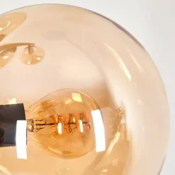 hofstein Lampadaire - Verre 15 cm Gastor Ambre, 4 lumières