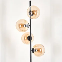 hofstein Lampadaire - Verre 15 cm Gastor Ambre, 4 lumières