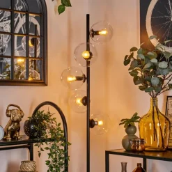 hofstein Lampadaire - Verre 15 cm Gastor Clair, 5 lumières