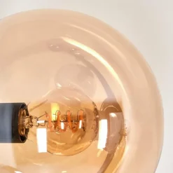 hofstein Lampadaire - Verre 15 cm Gastor Ambre, Clair, Fumé, 5 lumières