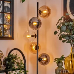 hofstein Lampadaire - Verre 15 cm Gastor Ambre, Clair, Fumé, 5 lumières