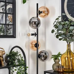 hofstein Lampadaire - Verre 15 cm Gastor Ambre, Clair, Fumé, 5 lumières