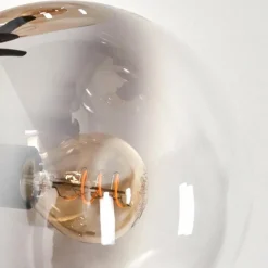 hofstein Lampadaire - Verre 15 cm Gastor Ambre, Clair, Fumé, 5 lumières