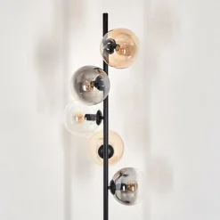 hofstein Lampadaire - Verre 15 cm Gastor Ambre, Clair, Fumé, 5 lumières