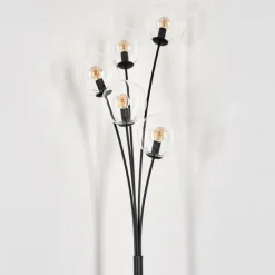 hofstein Lampadaire - Verre 15 cm Gastor Clair, 5 lumières