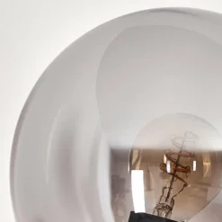 hofstein Lampadaire - Verre 15 cm Gastor Fumé, 3 lumières