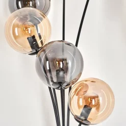 hofstein Lampadaire - Verre 15 cm Gastor Ambre, Fumé, 6 lumières