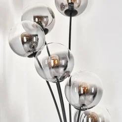 hofstein Lampadaire - Verre 15 cm Gastor Clair, Fumé, 6 lumières