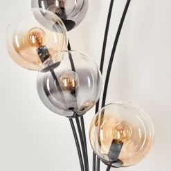 hofstein Lampadaire - Verre 15 cm Gastor Ambre, Clair, Fumé, 6 lumières