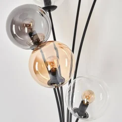 hofstein Lampadaire - Verre 15 cm Gastor Ambre, Clair, Fumé, 6 lumières