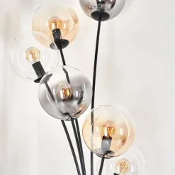 hofstein Lampadaire - Verre 15 cm Gastor Ambre, Clair, Fumé, 6 lumières
