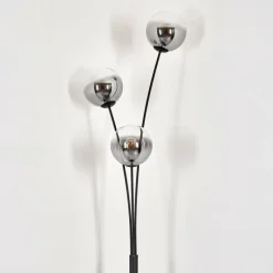 hofstein Lampadaire - Verre 15 cm Gastor Clair, Fumé, 3 lumières