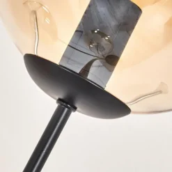 hofstein Lampadaire - Verre 15 cm Gastor Ambre, 3 lumières