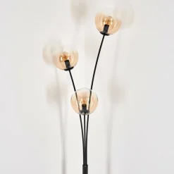 hofstein Lampadaire - Verre 15 cm Gastor Ambre, Clair, 3 lumières