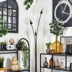 hofstein Lampadaire - Verre 15 cm Gastor Clair, 3 lumières