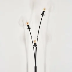 hofstein Lampadaire - Verre 15 cm Gastor Clair, 3 lumières