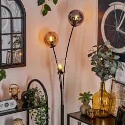 hofstein Lampadaire - Verre 15 cm Gastor Ambre, Clair, Fumé, 3 lumières