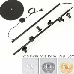 hofstein Lampadaire - Verre 15 cm Gastor Ambre, Clair, Fumé, 6 lumières