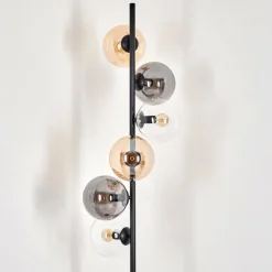 hofstein Lampadaire - Verre 15 cm Gastor Ambre, Clair, Fumé, 6 lumières