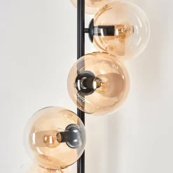 hofstein Lampadaire - Verre 15 cm Gastor Ambre, Clair, 6 lumières