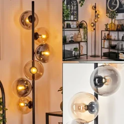 hofstein Lampadaire - Verre 15 cm Gastor Ambre, Clair, Fumé, 6 lumières