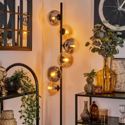 hofstein Lampadaire - Verre 15 cm Gastor Ambre, Clair, Fumé, 6 lumières